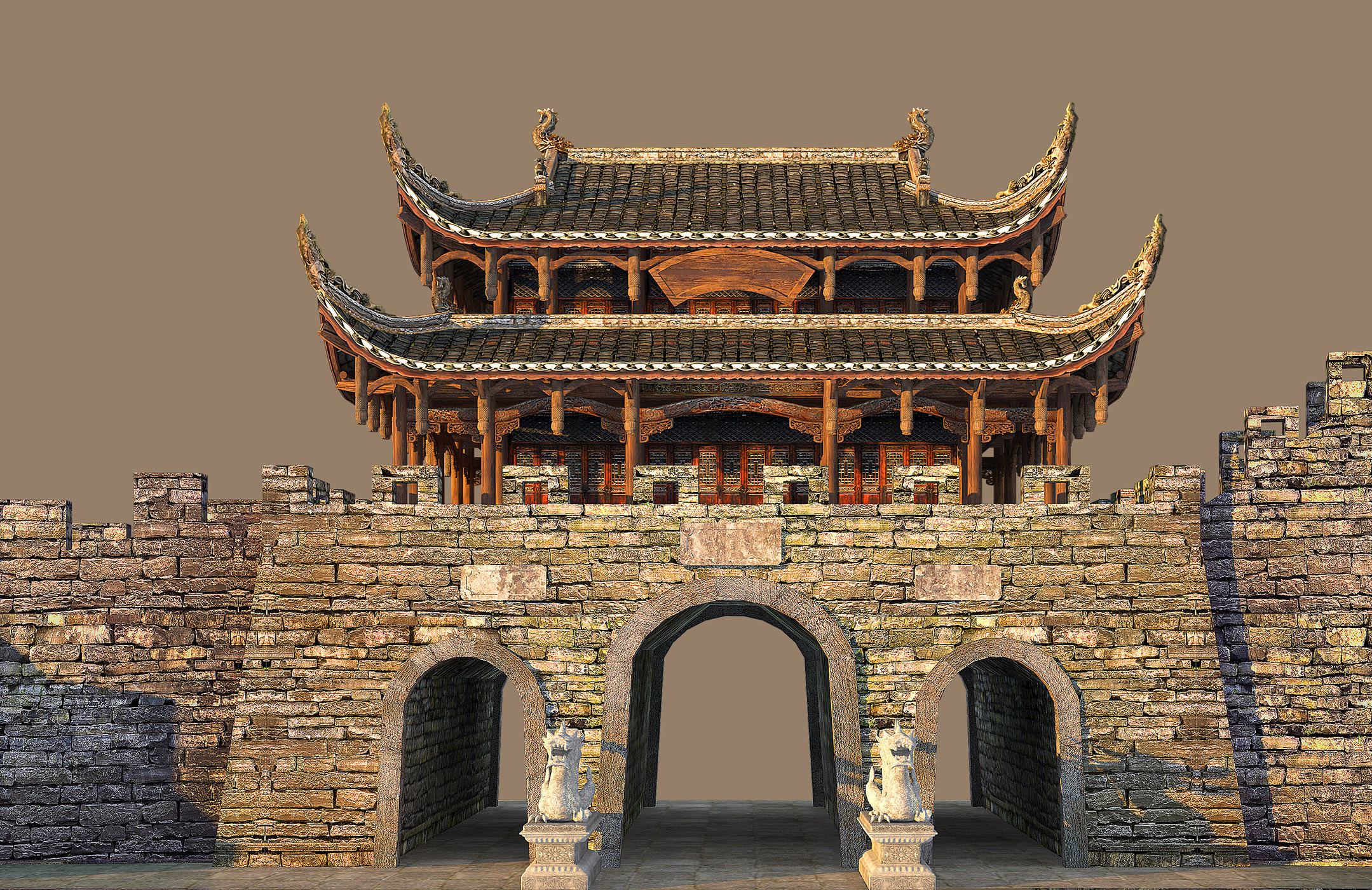 唐长安城3D图片