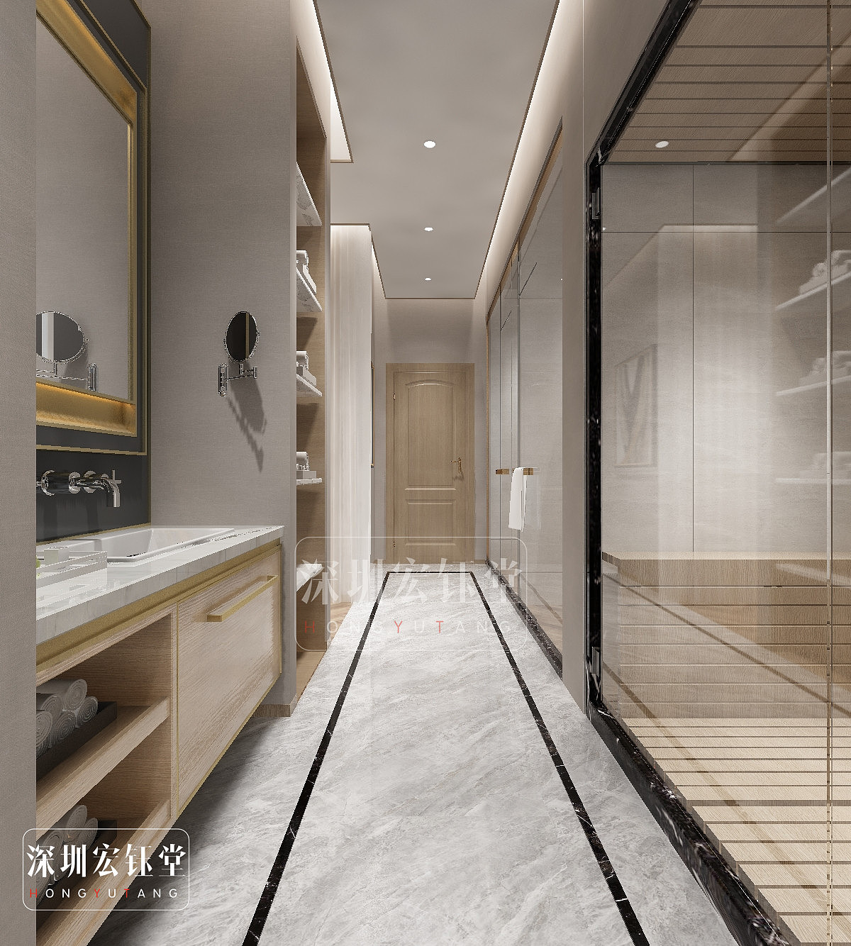 郑州总部办公楼装修公司-高端轻奢办公楼装修效果图