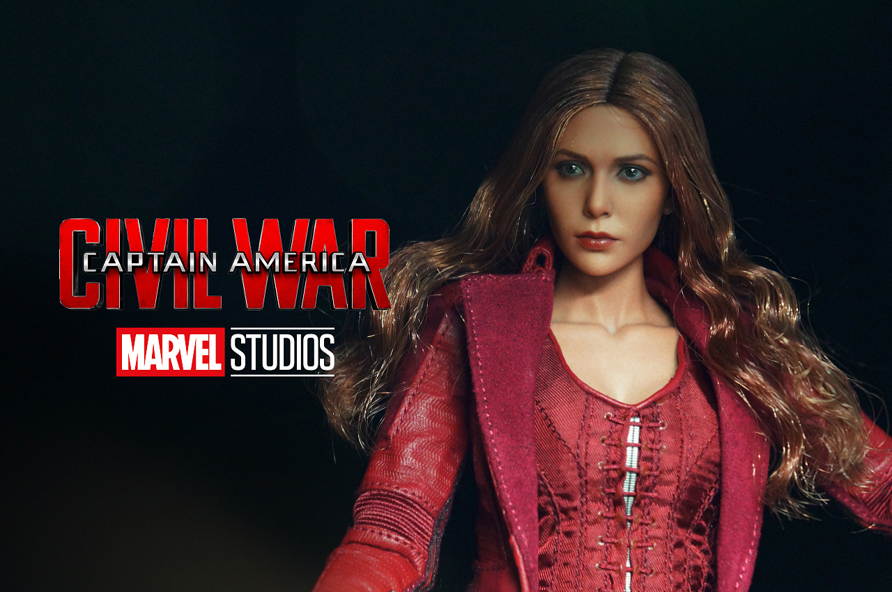hottoys美国队长3内战 复仇者联盟绯红女巫3.0猩红女巫