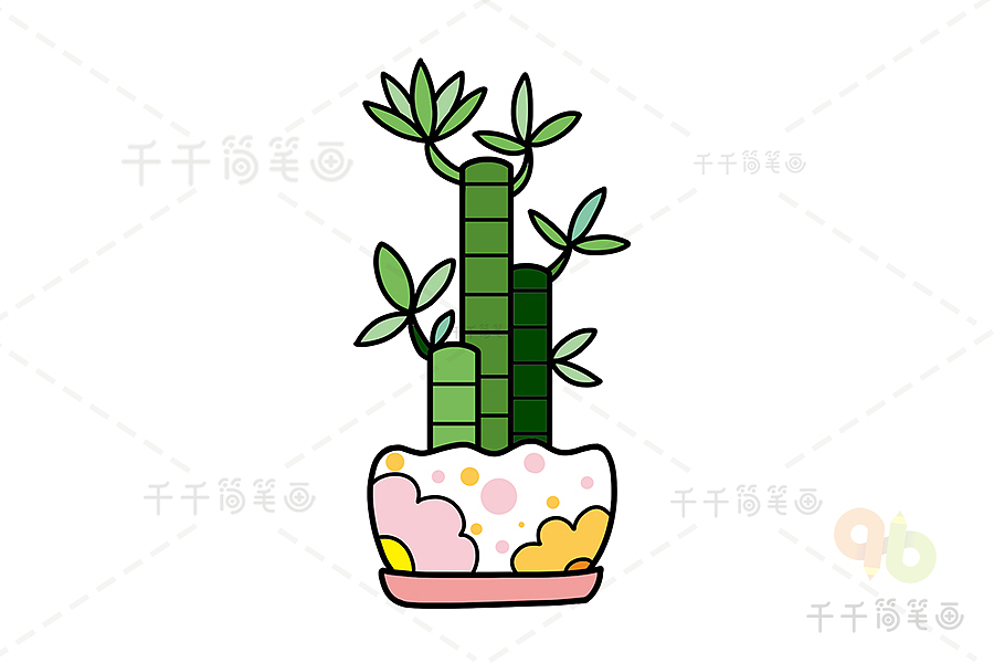 简笔画-富贵竹（图ZMjAzNDU2NDA0） - 儿童插画 - 站酷设计师抱只喵儿原创素材 - 站酷ZCOOL