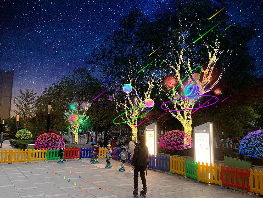 宝山龙湖树木亮化设计（图ZMjMyMDE2OTky） - 展陈设计 - 站酷设计师悟兴视界原创素材 - 站酷ZCOOL