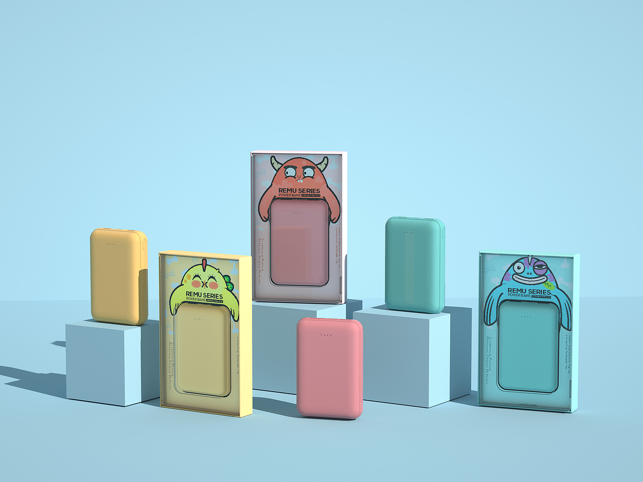 充电宝 I 卡通系列 I（图ZMTkxMjQzNDA4） - 包装 - 站酷设计师JessicaTran原创素材 - 站酷ZCOOL