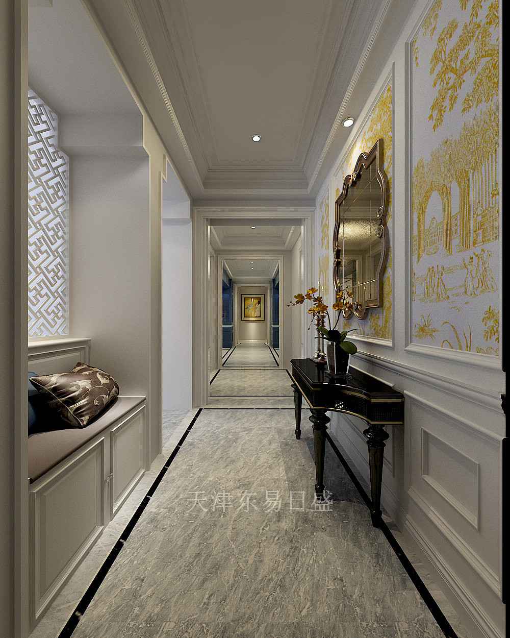 大都会法式风格玄关装修效果图