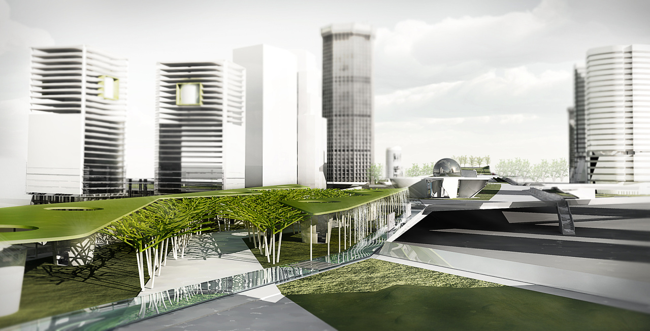 立体城市,海绵城市,生态城市,享慢生活,街心公园