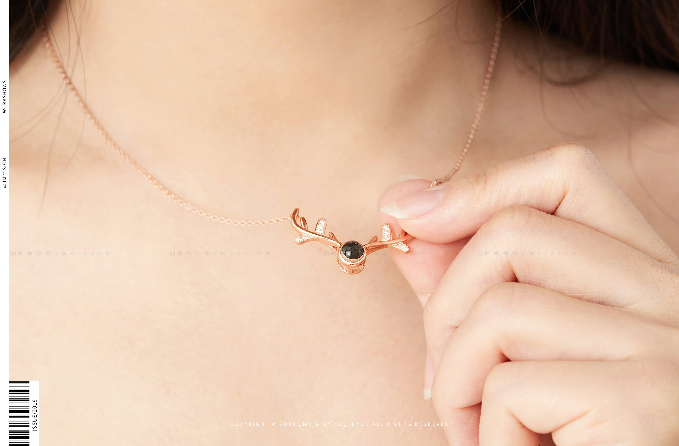 珠宝首饰类人像拍摄 项链模特拍摄案例 简木视觉