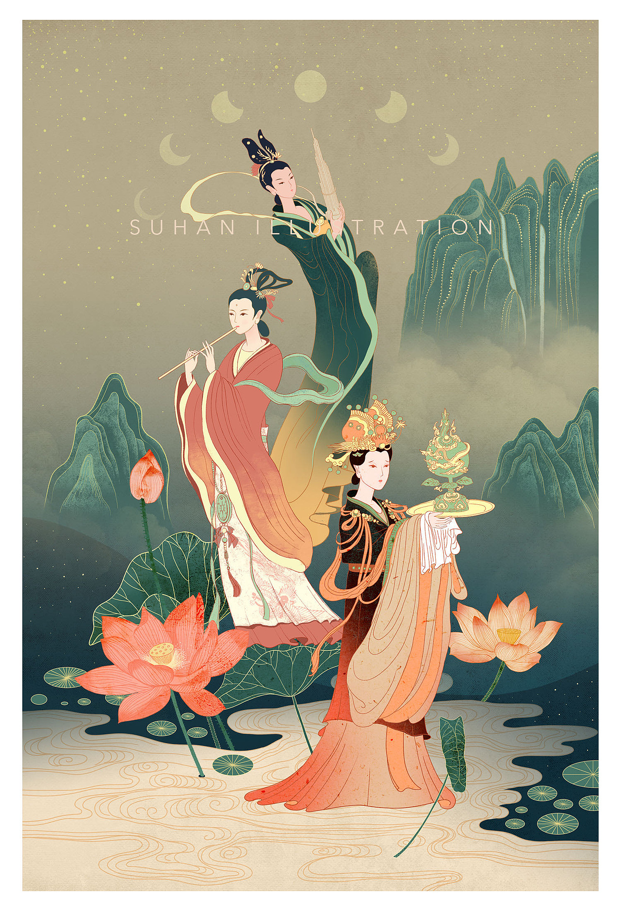 2020年度插画总结｜在冬夜，赴孤岛诗社的约（图ZMjM4NjA2ODg0） - 创作习作 - 站酷设计师苏寒原创素材 - 站酷ZCOOL