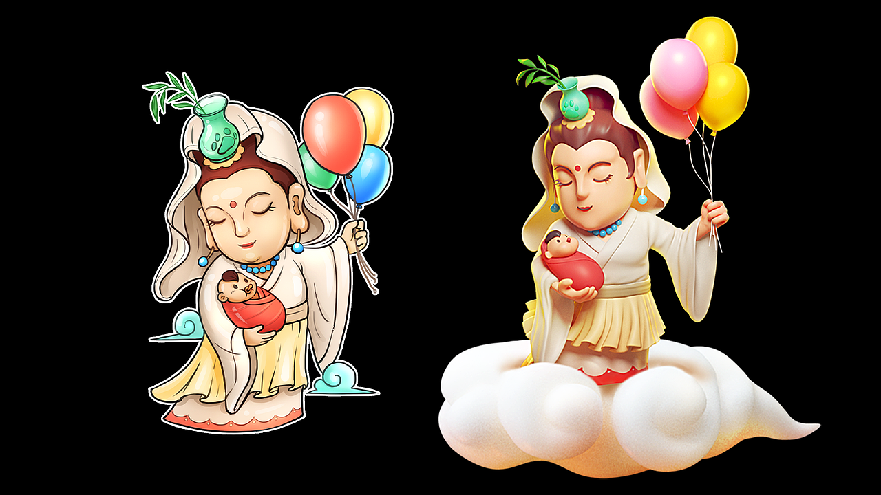 【百度APP】2020春节活动—神仙角色设计（图ZMjA4MjMxNjM2） - 概念设定 - 站酷设计师哆啦A梦你在吗原创素材 - 站酷ZCOOL