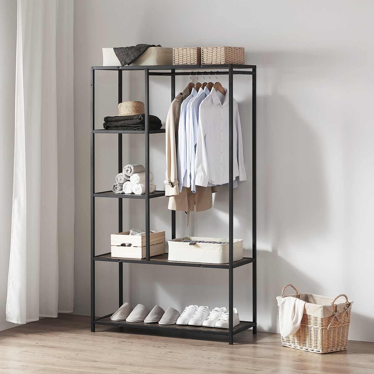 美式工业风家具 衣架柜 亚马逊杭州摄影