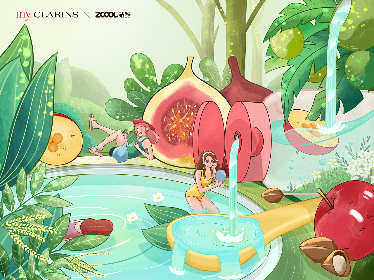 my CLARINS 寻找天然好食肌 X自然源泉（图ZMjk4ODA2NTQ0） - 海报 - 站酷设计师sunnydeer晨鹿原创素材 - 站酷ZCOOL