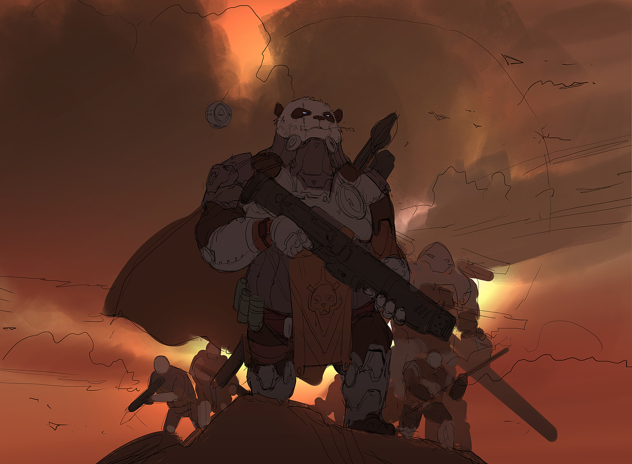 来了一只硬核熊猫（图ZMTU4MTA1NTgw） - 游戏原画 - 站酷设计师艺数绘CG原创素材 - 站酷ZCOOL