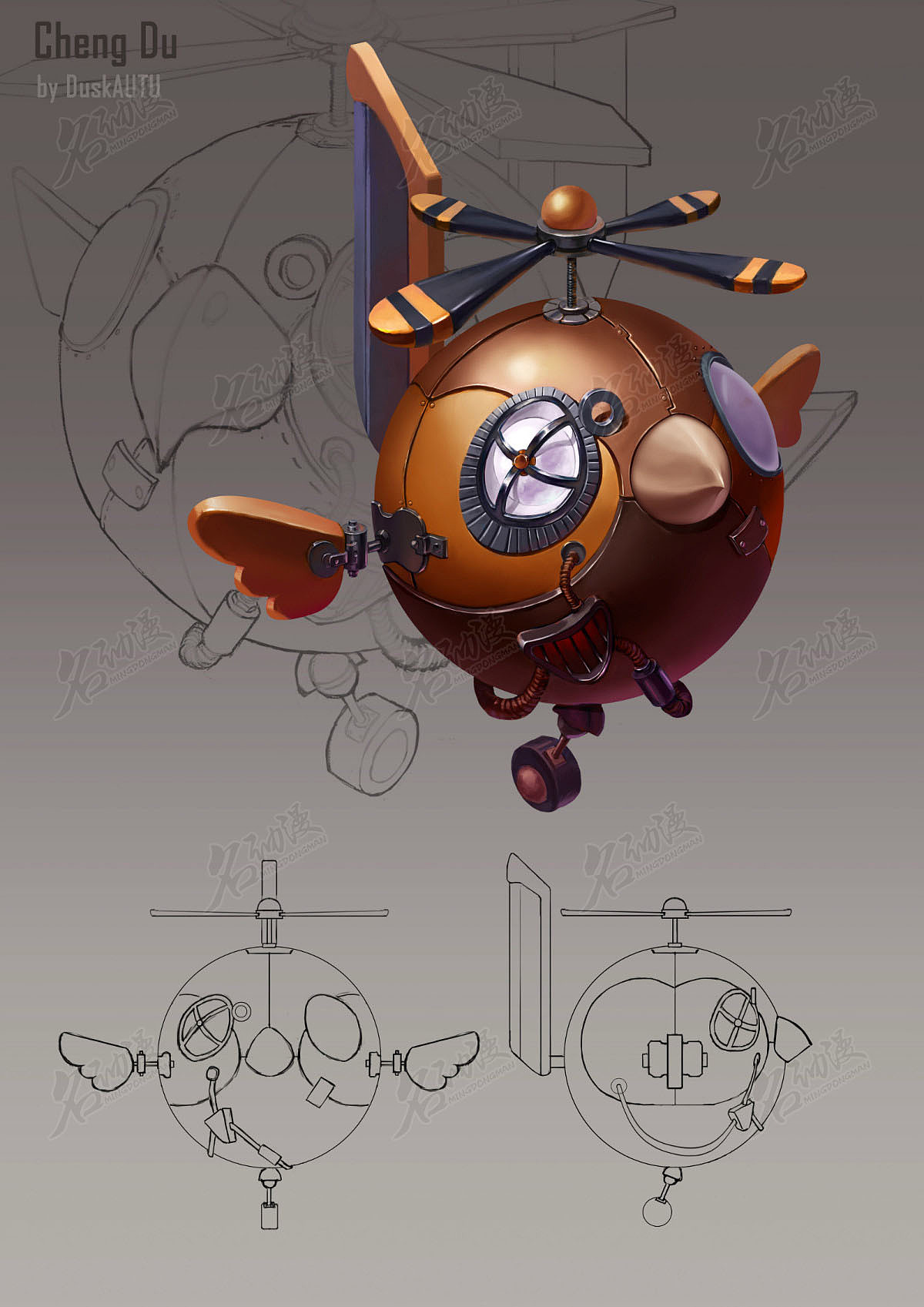 举报收藏分享原创作品插画艺术插画飞行器q版名动漫cg数娱运营作品240