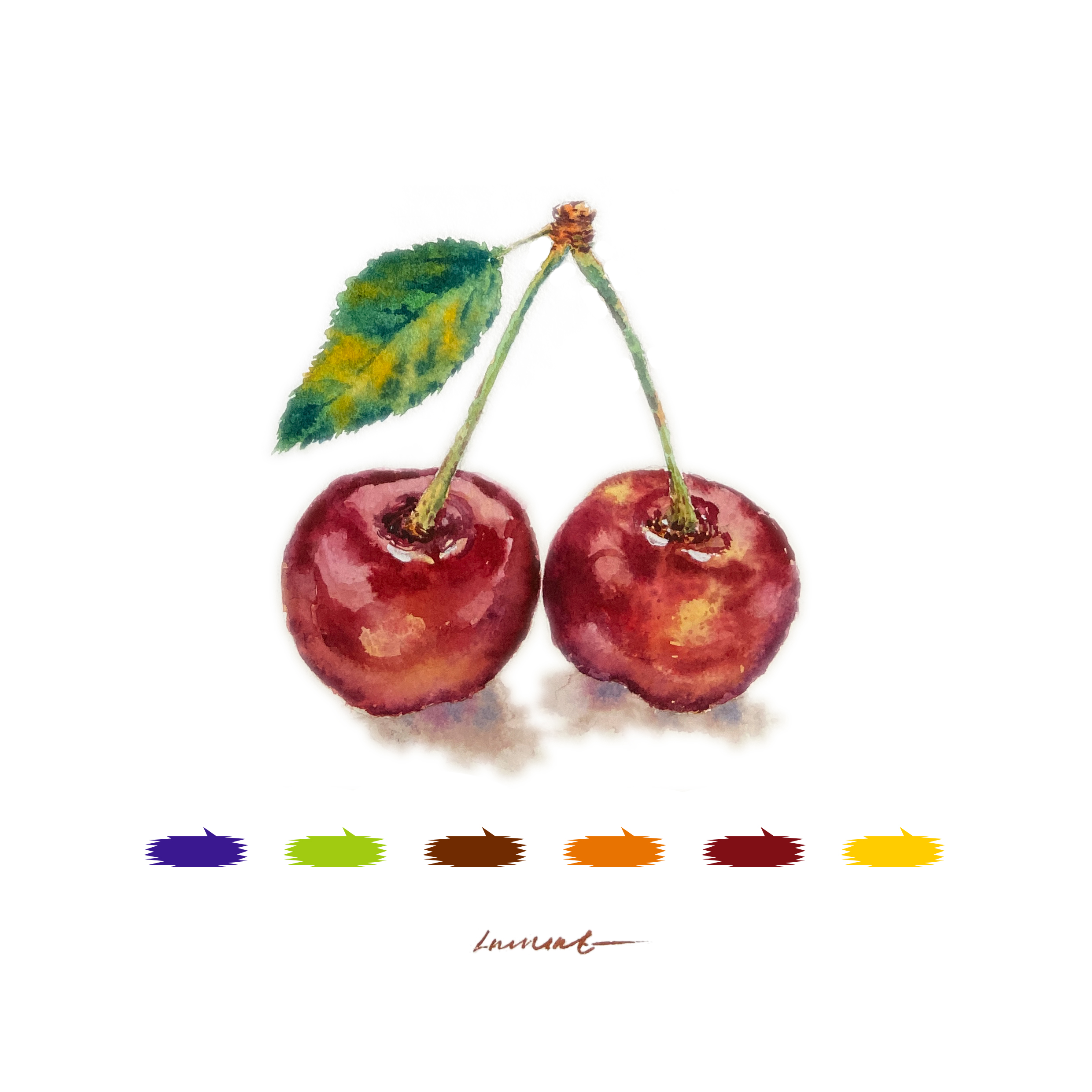 水彩美食水果水彩水果绘画