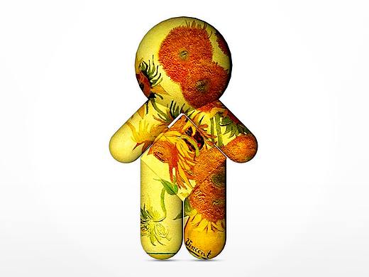 潮玩LKBB几何人 梵高十大名画系列