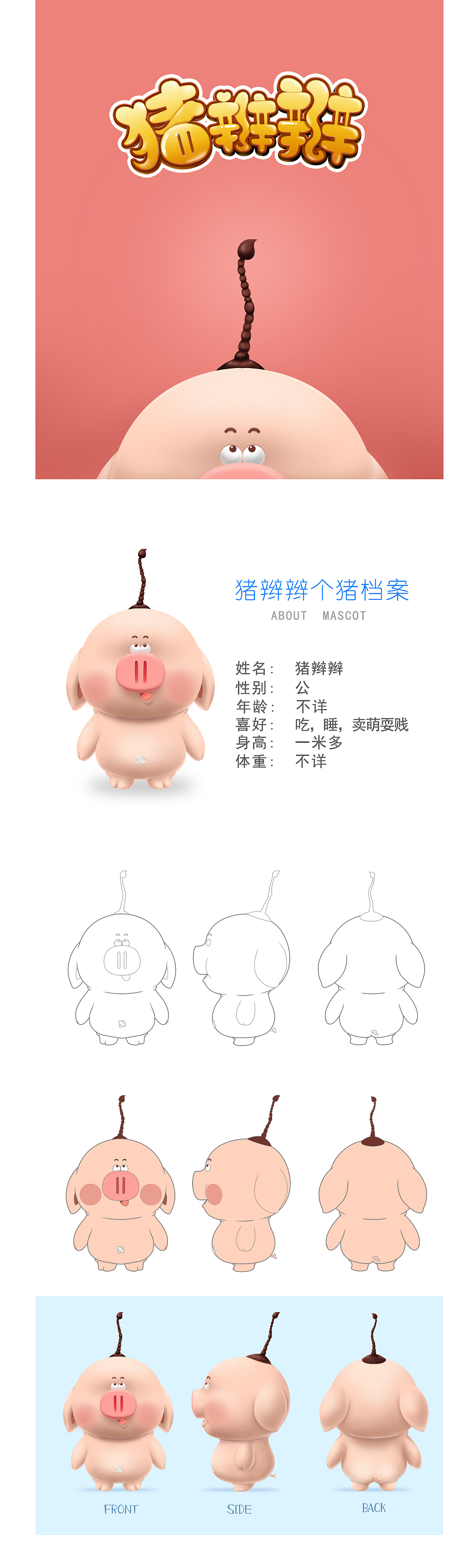 猪年吉祥物——猪辫辫