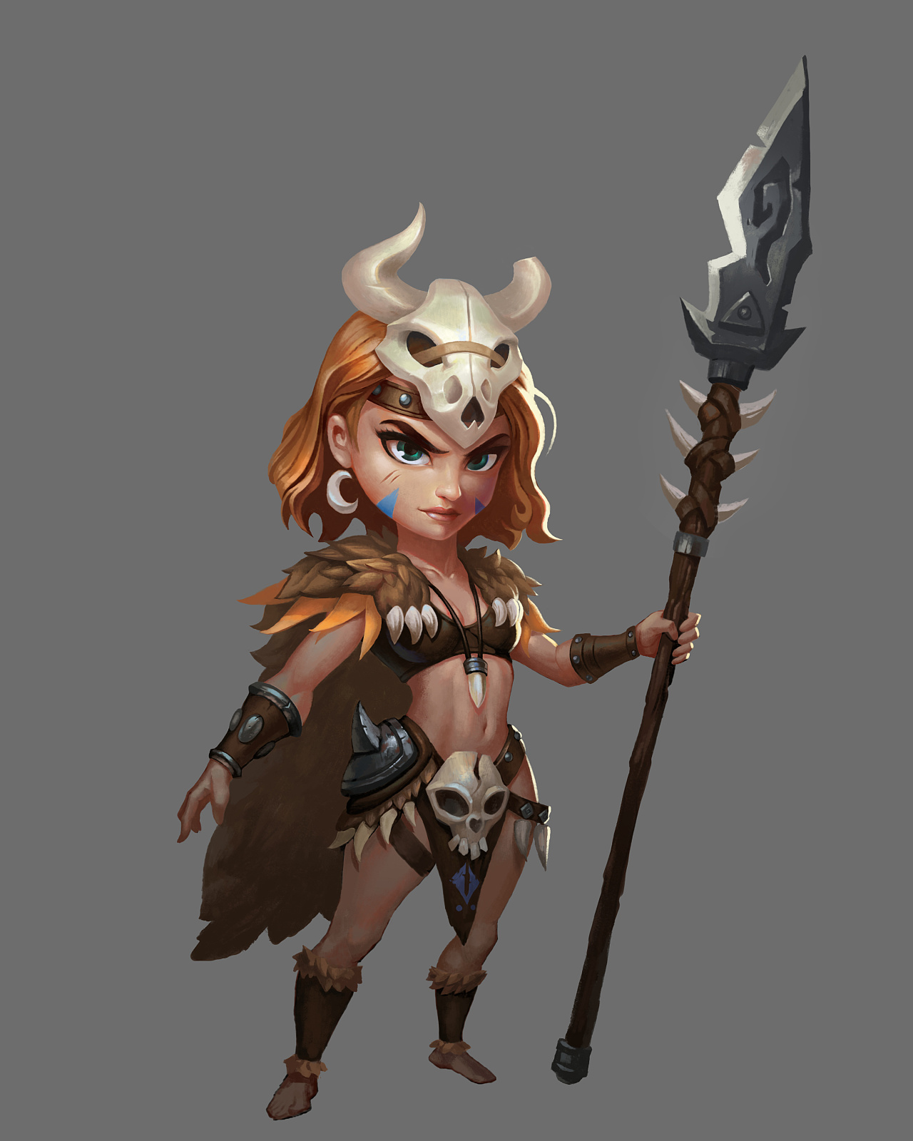 q版女野人|插画|游戏原画|苏森 - 原创作品 - 站酷 (zcool)