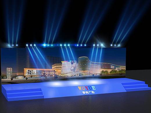 吾悦广场舞台效果图（个人主页-ZMzc2NTI4ODA=） - 场景 - 站酷设计师夏姪原创素材 - 站酷ZCOOL