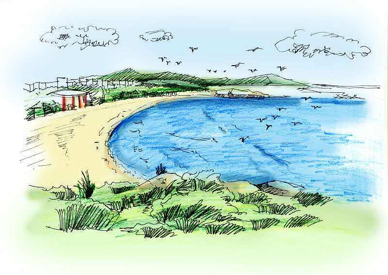 湄洲岛手绘明信片 禁止任何使用（图ZNzY4MTgxMDg=） - 商业插画 - 站酷设计师n牙牙n原创素材 - 站酷ZCOOL