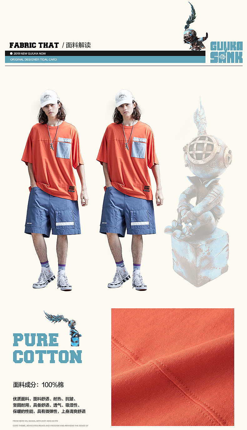 Sank Toys×GUUKA联名夏季服装。这个夏季我要你好看！（图ZMTU3NTQ2MjA4） - 休闲/流行服饰 - 站酷设计师宅仔原创素材 - 站酷ZCOOL