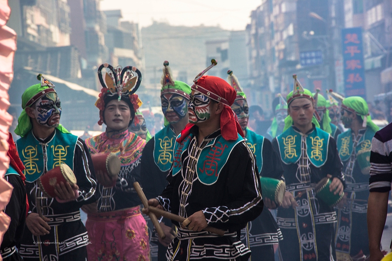 独特的潮汕文化英歌舞月屿和顺兴英歌队