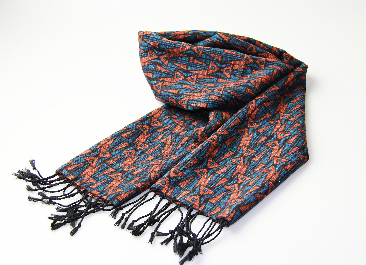 【摩登仰韶】复古提花围巾