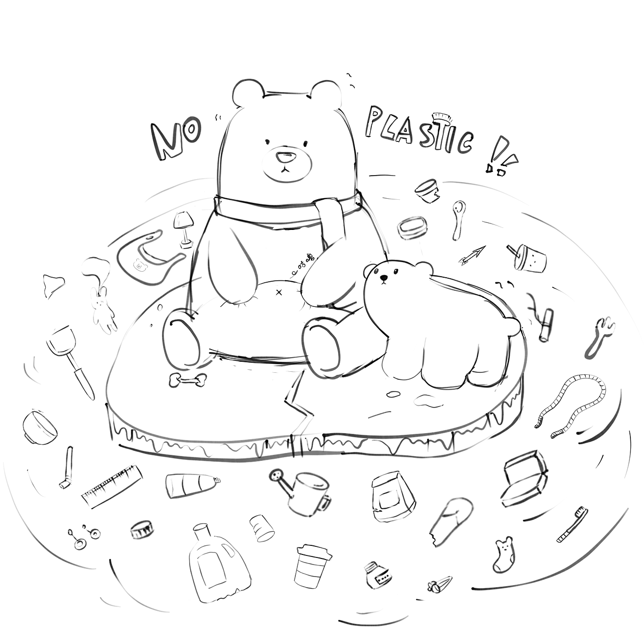 保護(hù)大自然（圖ZMzExODAyNjA0） - 商業(yè)插畫 - 站酷設(shè)計師畫畫的醬小果原創(chuàng)素材 - 站酷ZCOOL