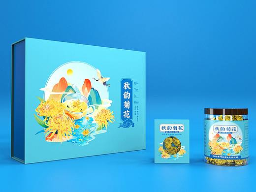 菊花茶包装插画