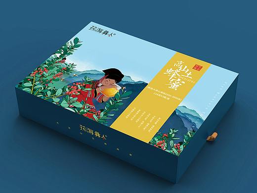 蜂蜜包装  大凉山高山蜂蜜 土蜂蜜包装 蜂蜜插画