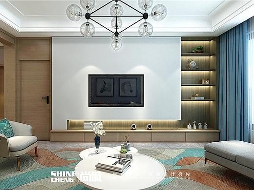 泰安国悦府复式户型现代简约风格装修设计效果图