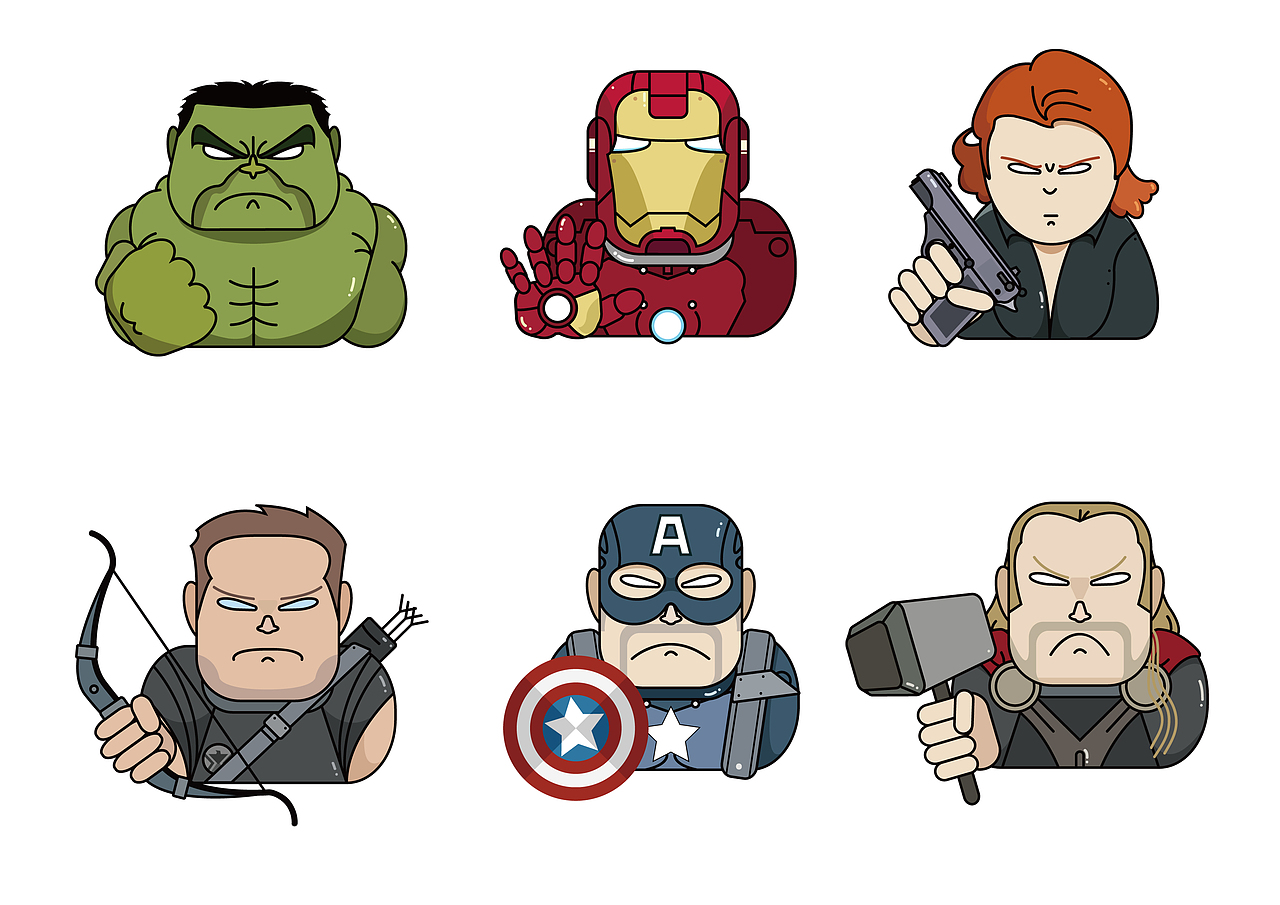 复仇者联盟 人物绘画