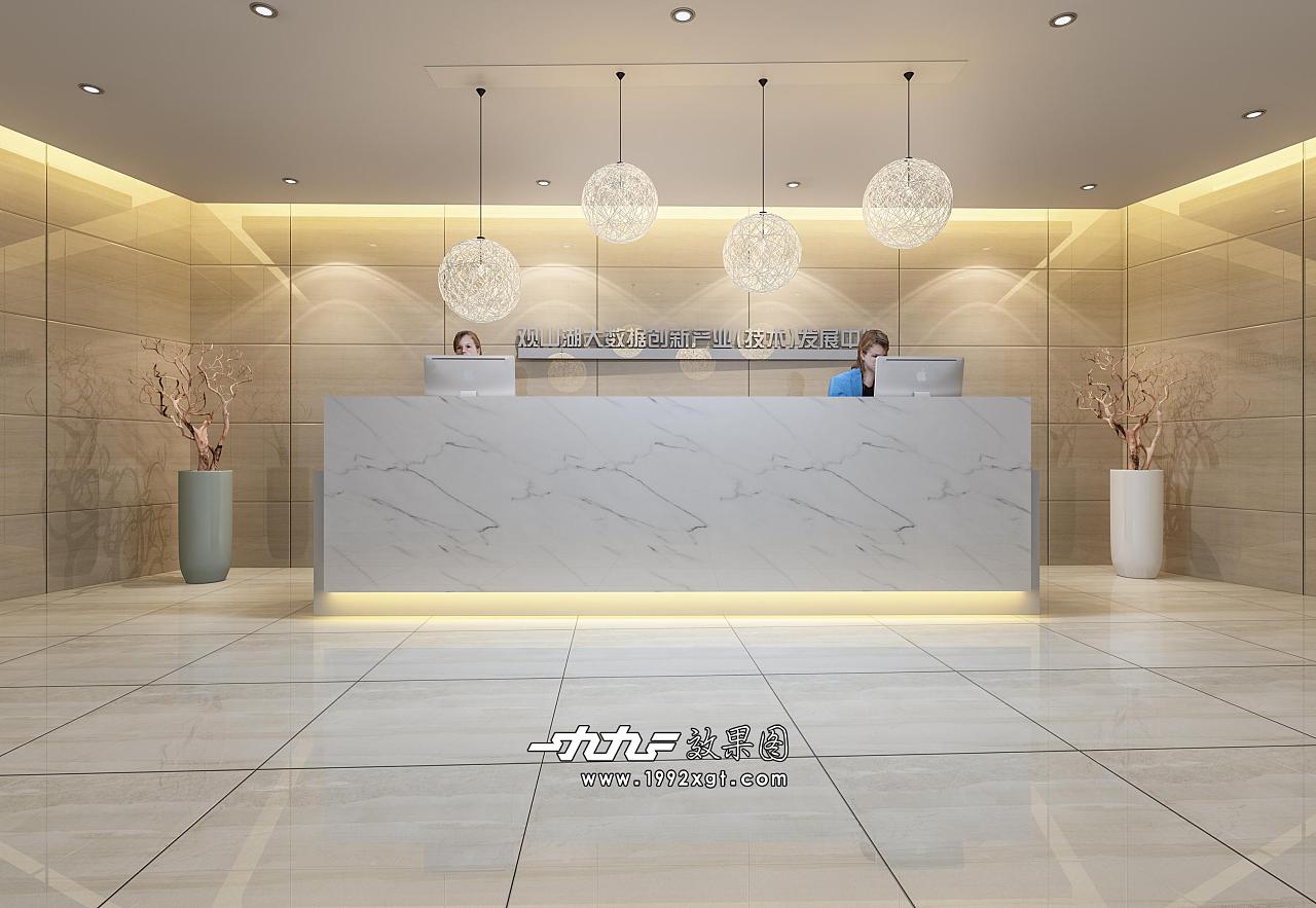 1992效果图~工装前台大厅
