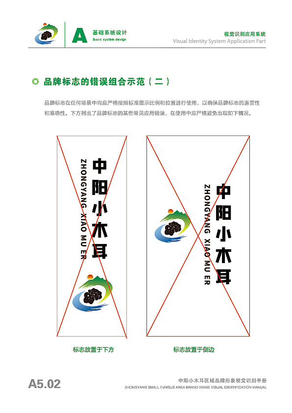 中阳小木耳区域公共品牌logo及vi手册(已注册商用)