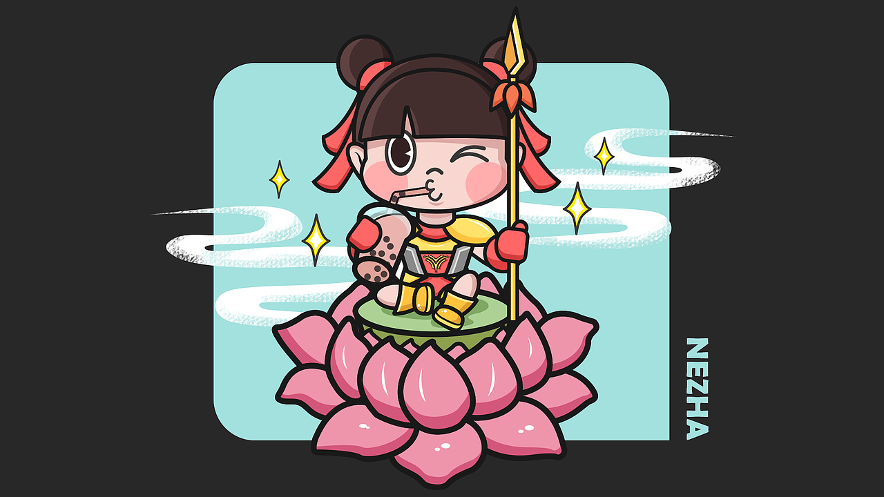 哪吒原创IP设计-哪吒小U（图ZMjE3NDU3NDEy） - IP形象 - 站酷设计师干杯脆CRISPY原创素材 - 站酷ZCOOL