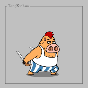 刺客小猪（图ZMTk0MDQ4NzY=） - 动画片 - 站酷设计师唐新华原创素材 - 站酷ZCOOL