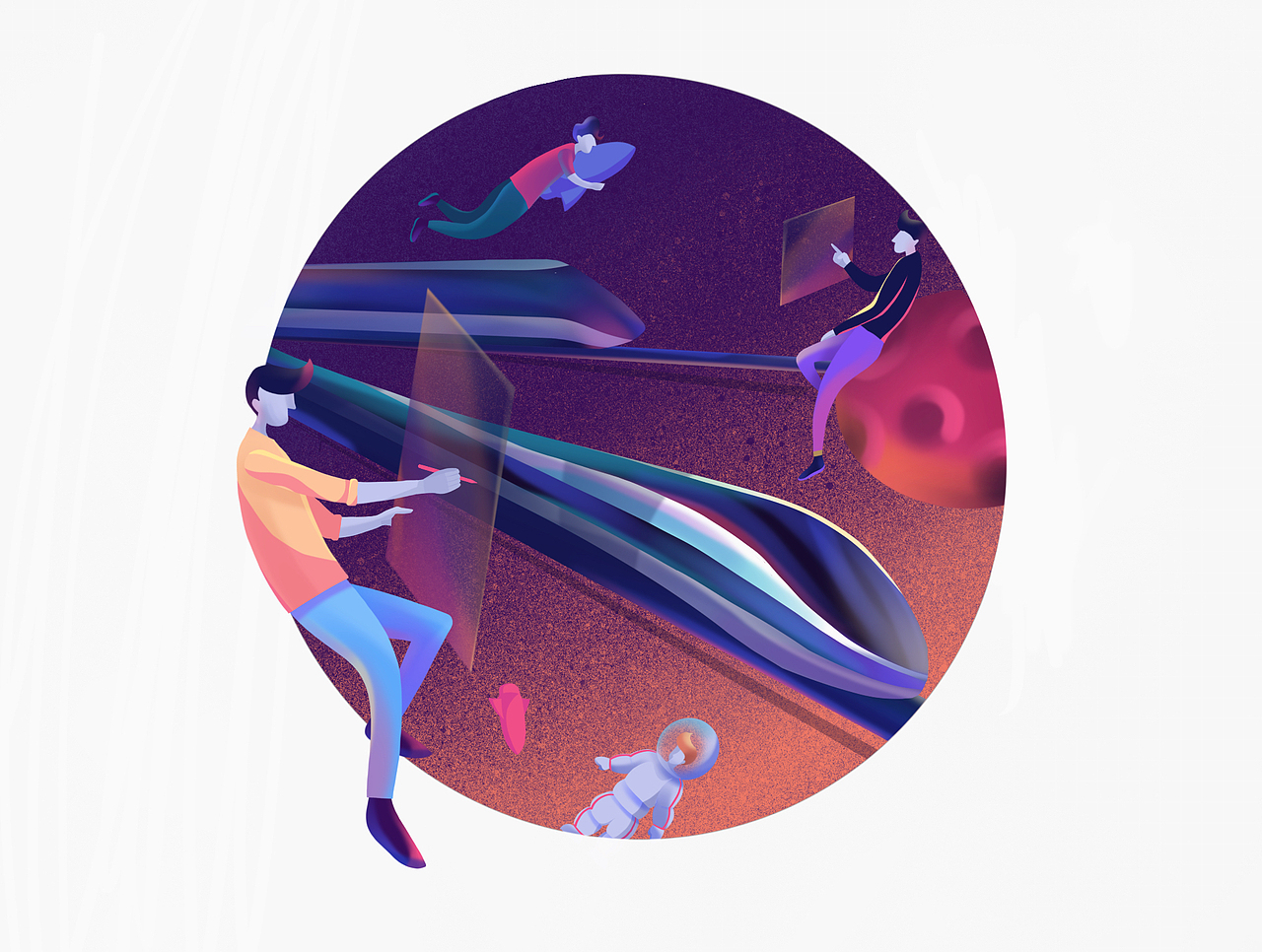 比亚迪“筑梦云端城就未来”（图ZMTUwMTE0NjA4） - 商业插画 - 站酷设计师嘶意妄飞原创素材 - 站酷ZCOOL