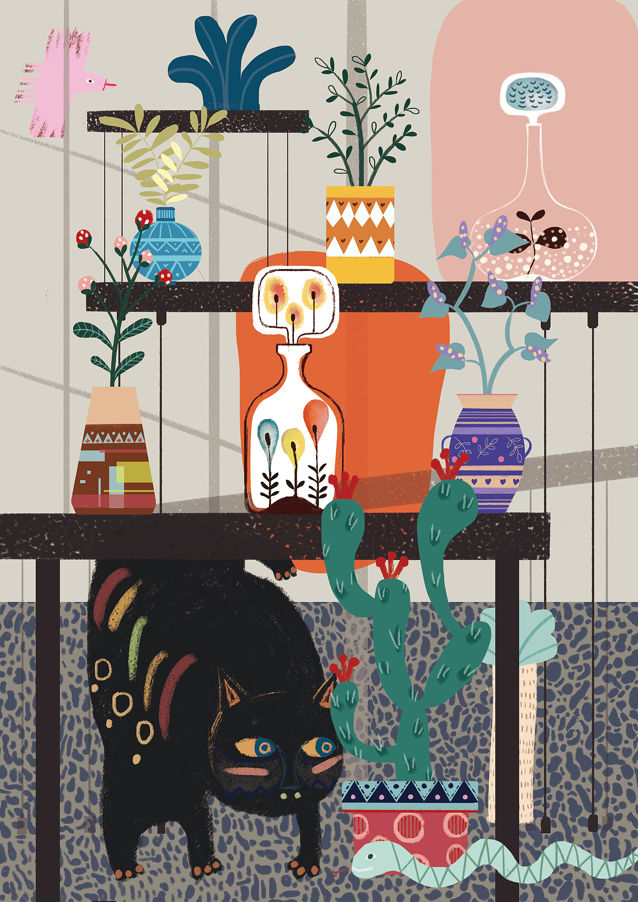 插画《幻想》（图ZMjE1Nzc3NTQ4） - 艺术插画 - 站酷设计师盘狗大喵原创素材 - 站酷ZCOOL