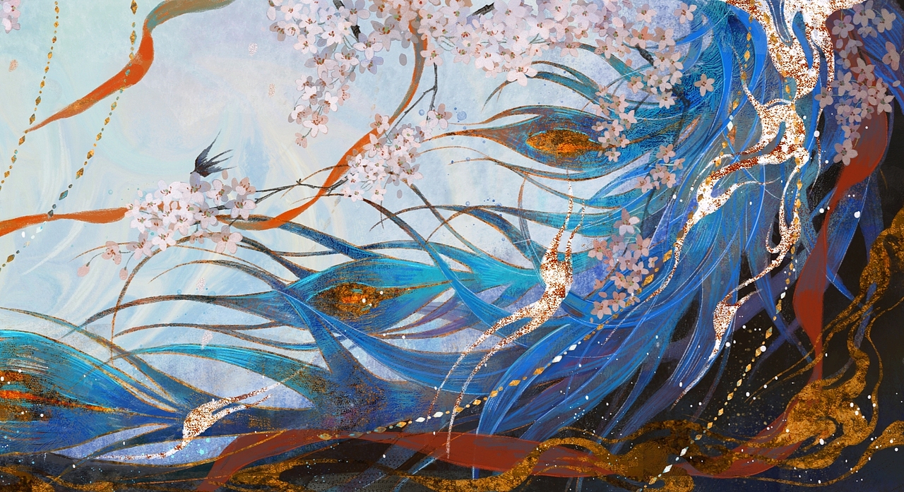 青鸾（图ZMjY1NjYwMzQ4） - 商业插画 - 站酷设计师与荷ZJD原创素材 - 站酷ZCOOL