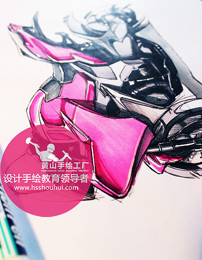 【工业设计手绘之交通工具】怎样画复杂造型产品