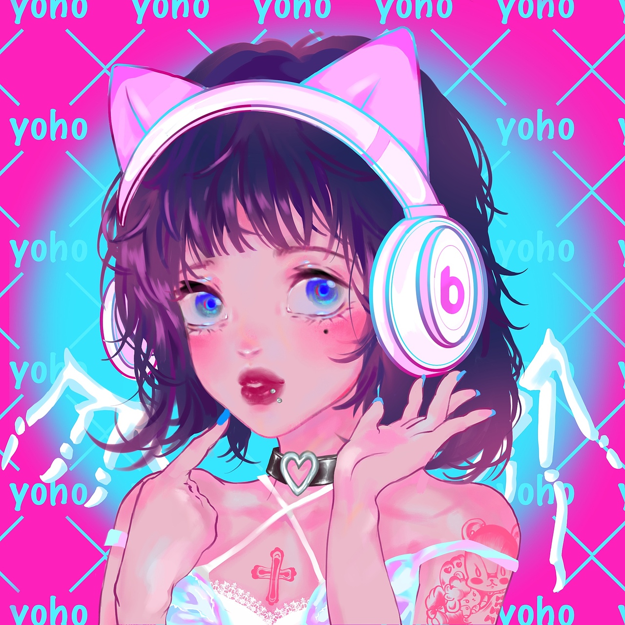 耳机猫猫（图ZMjQ5OTgxOTA4） - 单幅漫画 - 站酷设计师yaho不知道原创素材 - 站酷ZCOOL