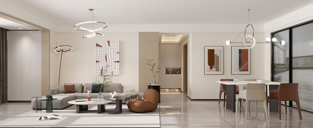 济宁湖畔学府133平装修效果图