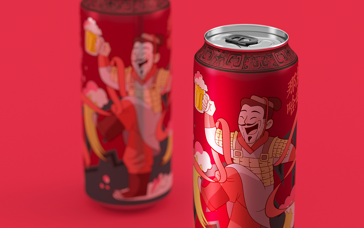 汉斯啤酒&秦始皇帝陵博物院联名款啤酒包装设计