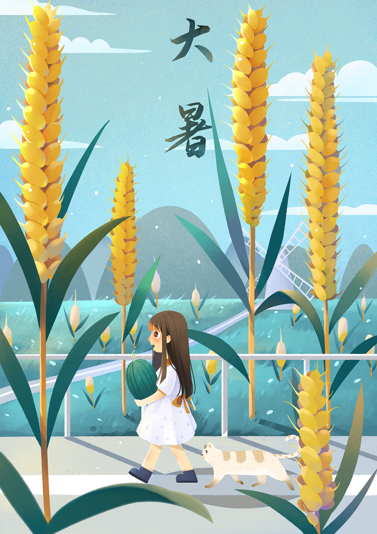 大暑&夏至&冬至&立夏（图ZMjU0MTY5NzE2） - 商业插画 - 站酷设计师一锅锅包肉原创素材 - 站酷ZCOOL