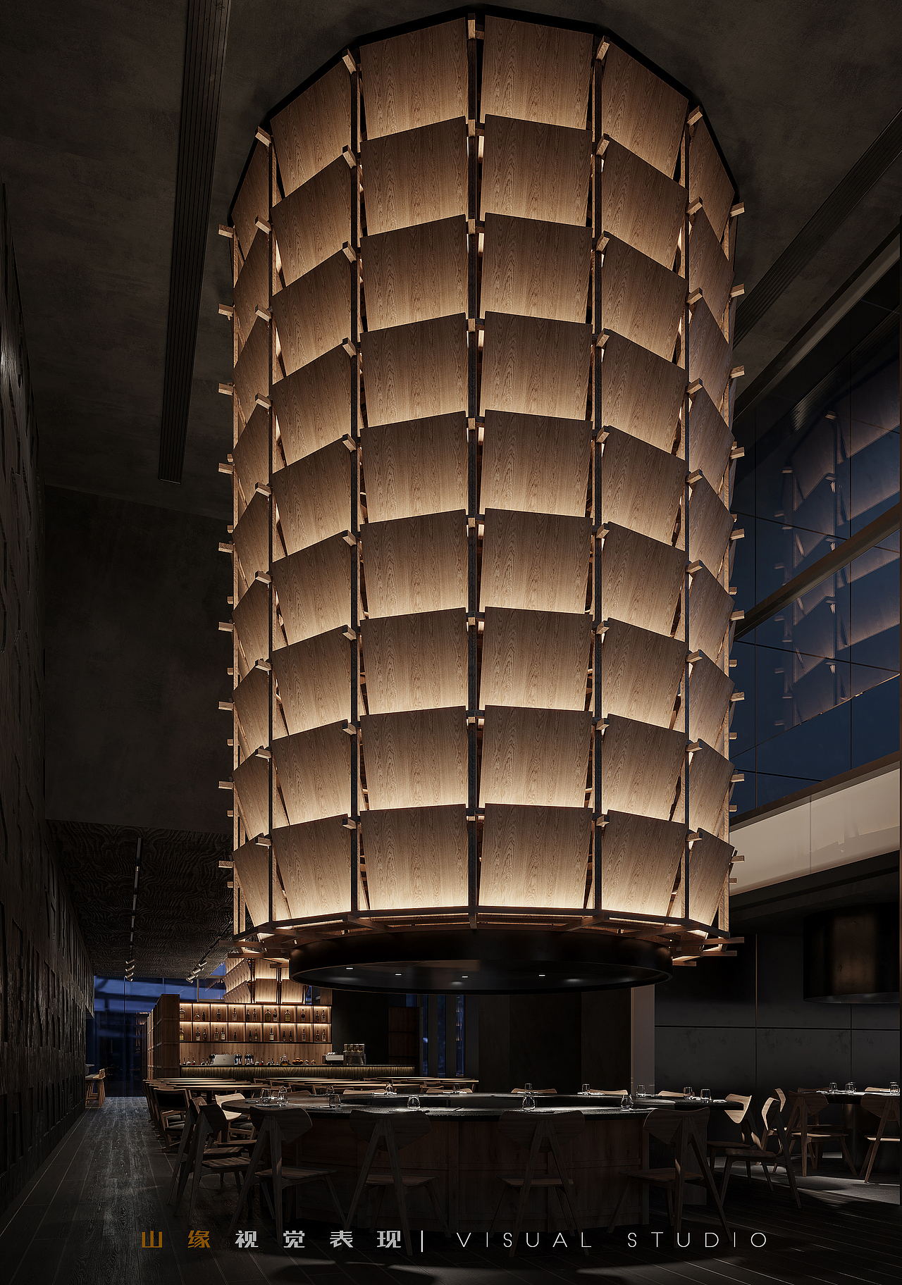 同接上一套,暗黑系风格料理餐厅夜景篇