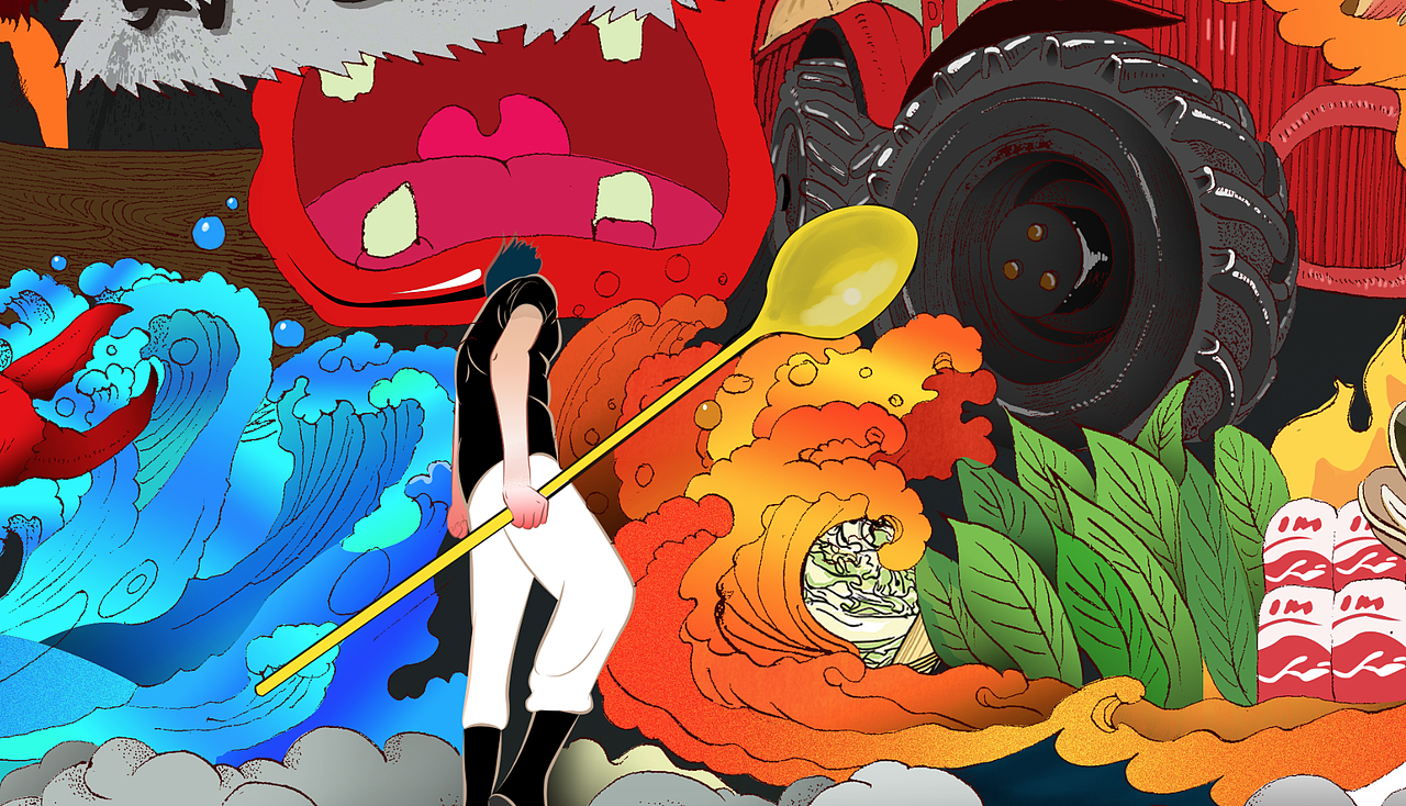 《好吃中国味》主视觉设计（图ZOTAzODkwOTI=） - 海报 - 站酷设计师逗可原创素材 - 站酷ZCOOL