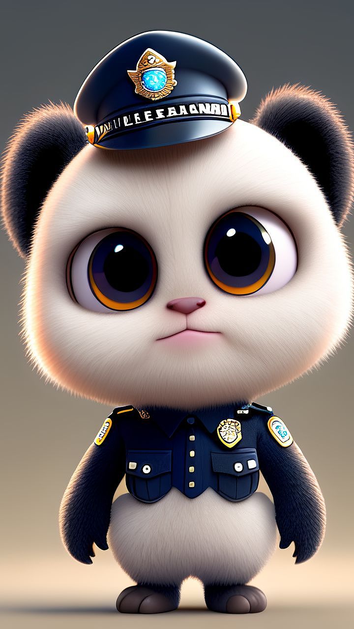 警察交警公仔卡通形象角色设计文创周边IP纪念品