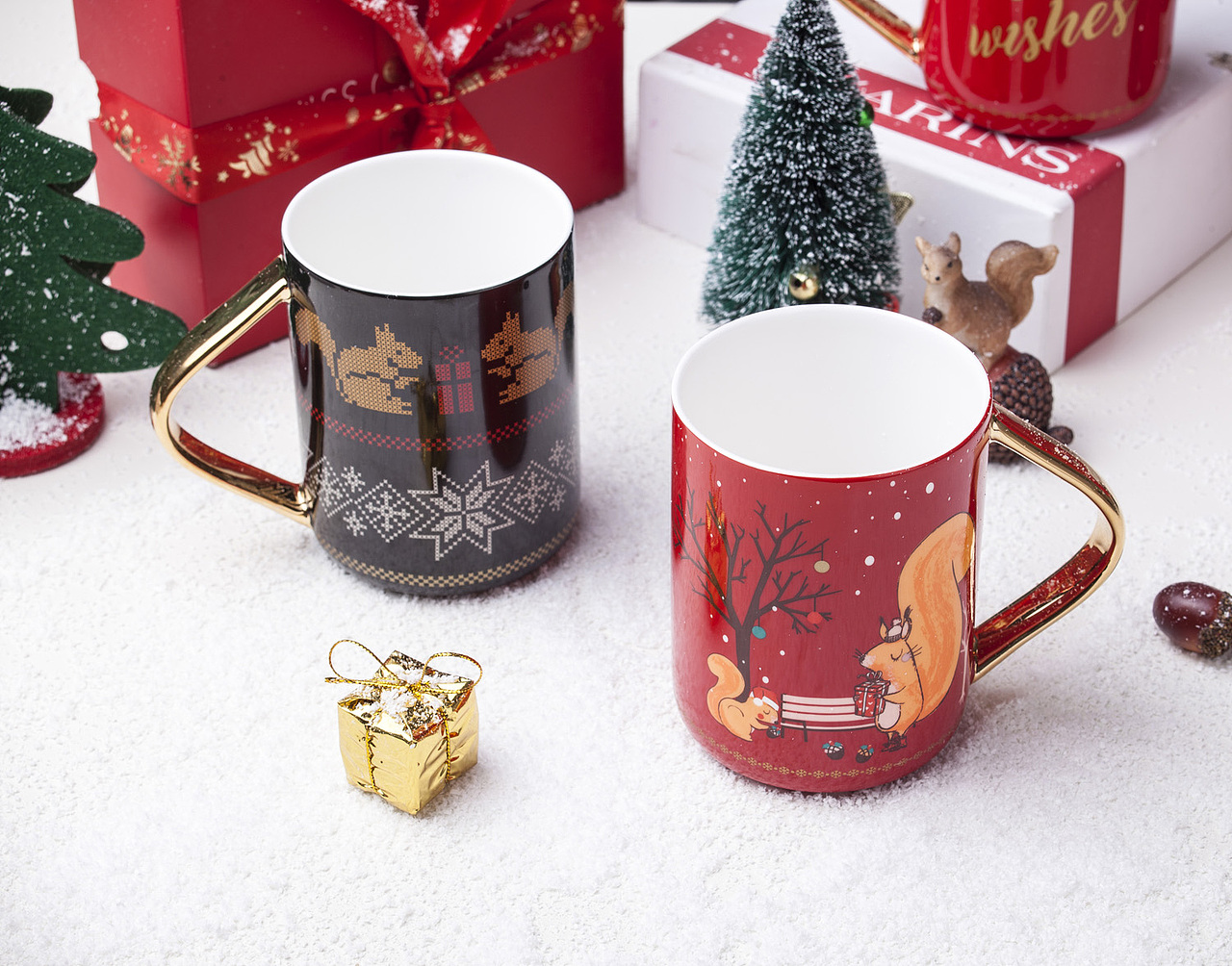 圣诞元素马克杯一组（图ZMTM5NDI5OTQw） - 产品摄影 - 站酷设计师保曼摄影原创素材 - 站酷ZCOOL