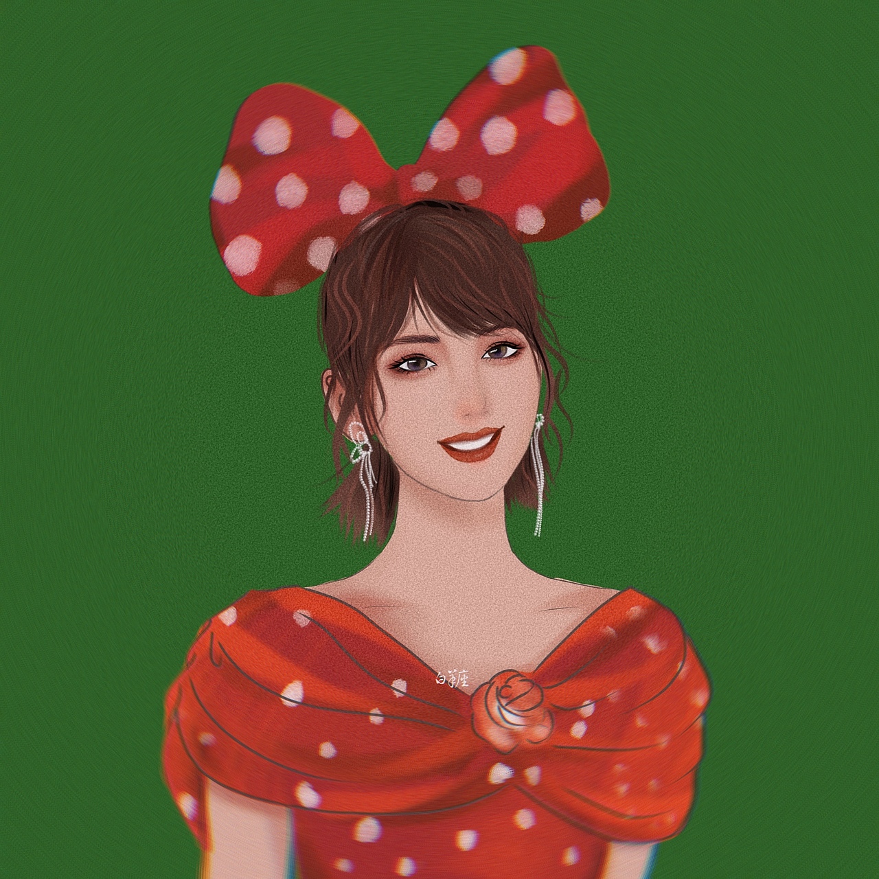 手绘头像毛晓彤人物插画头像定制作品信息创作时间2021/06/30添加表情