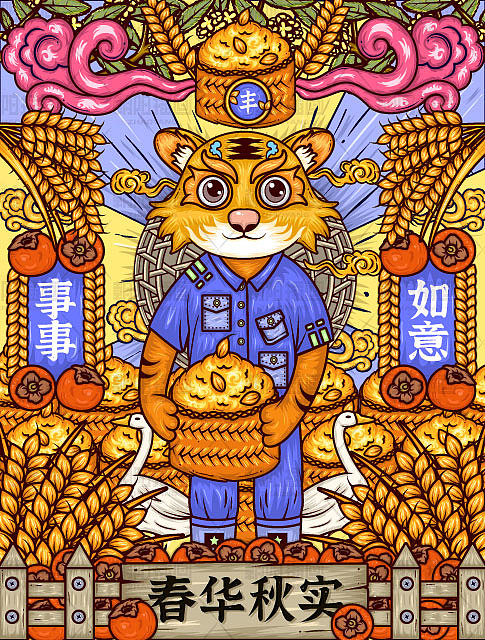 虎年国潮插画之虎虎生威(合集)