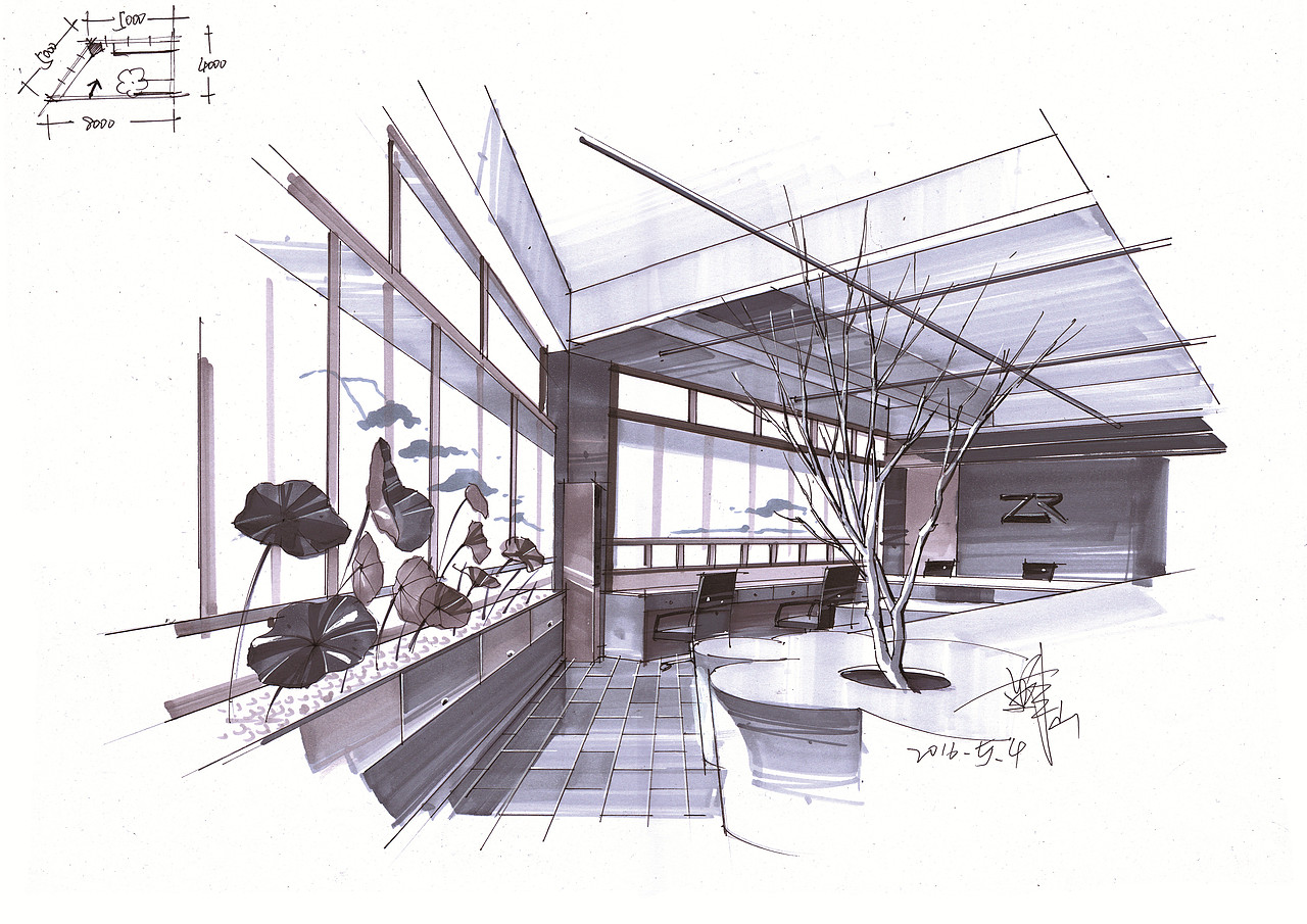 【卓然手绘】室内作品