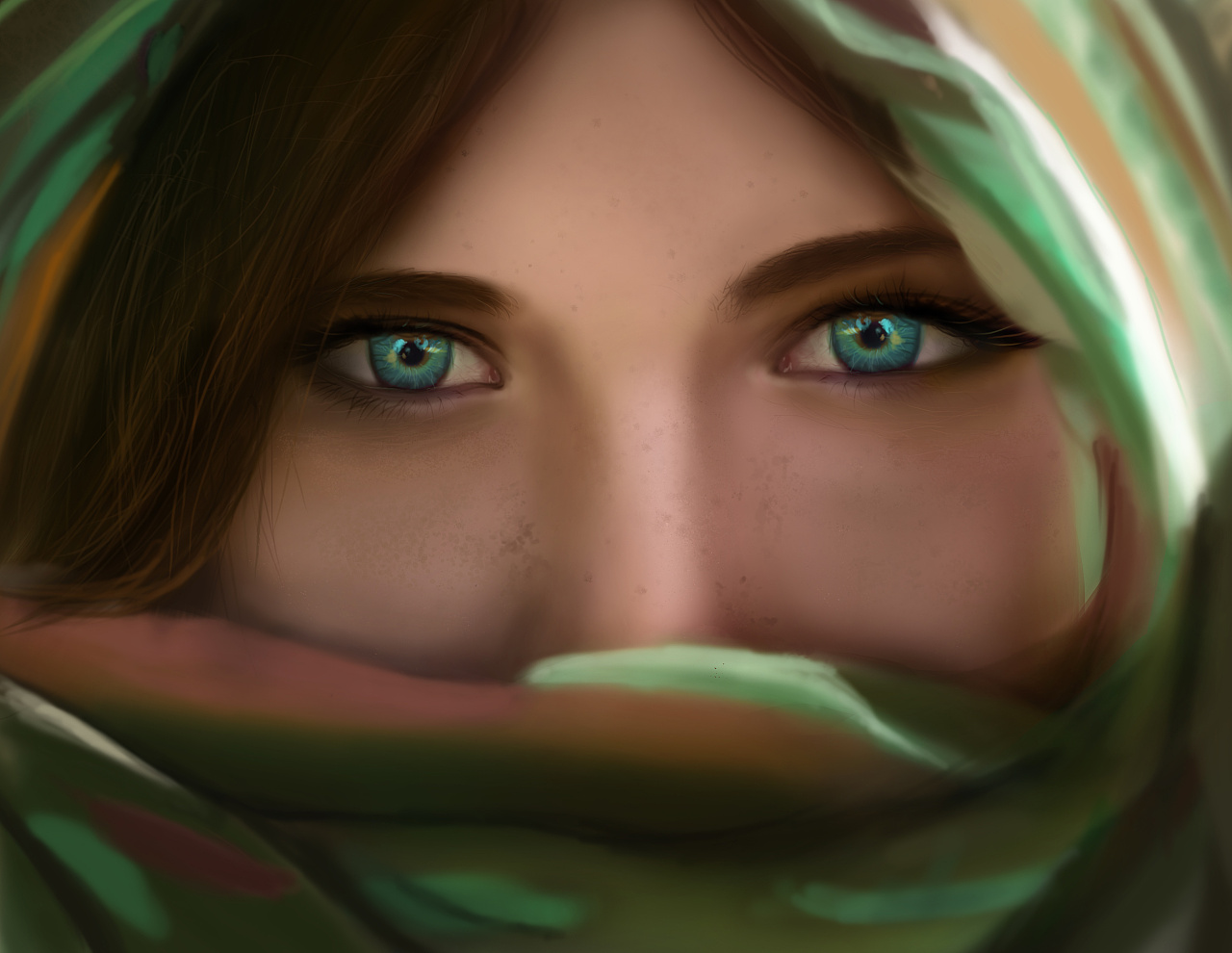 人像女人妇女局部特写