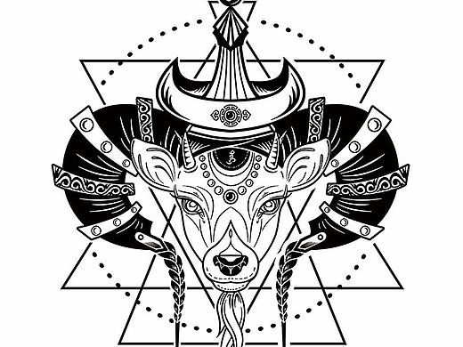 蒙古酒一款，插画版